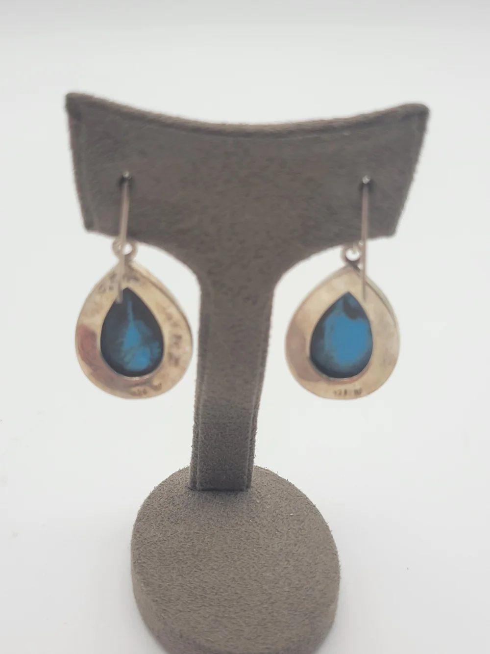 Sterling Silver Nickel Free Turquoise Dangle Tear drop Earrings